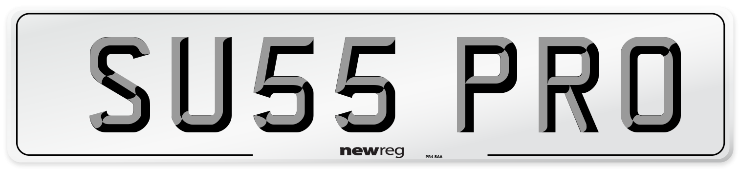 SU55 PRO Number Plate from New Reg